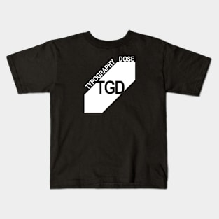 typography dose brand white Kids T-Shirt